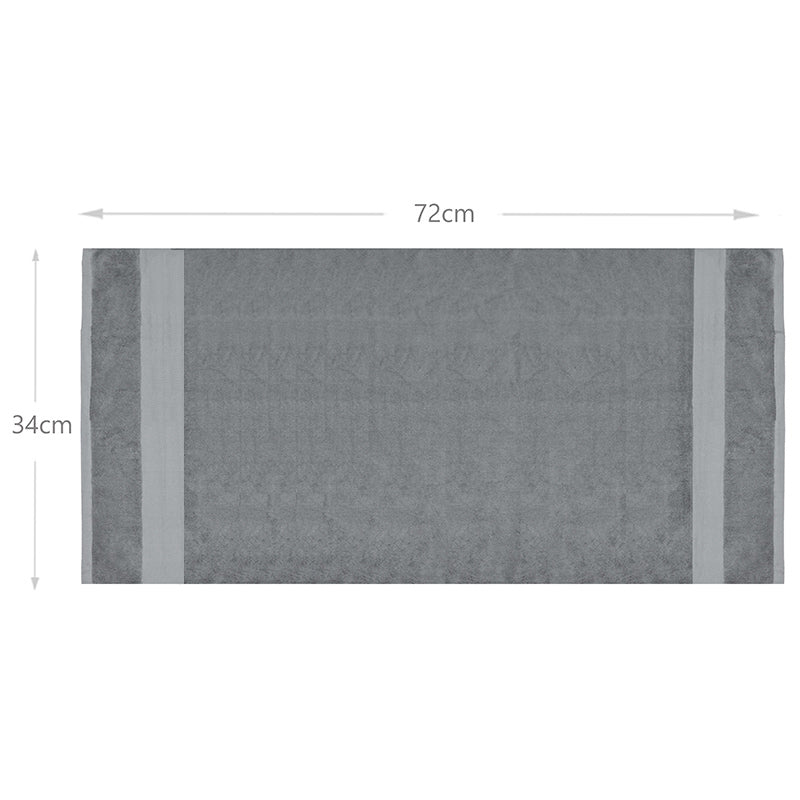 72 CM X 34 CM Thick 100 % Cotton Hand Towel Soft Quality Absorbent Towel for Daily Bathroom and Kitchen Use 1 Piece Gray - Image 3
