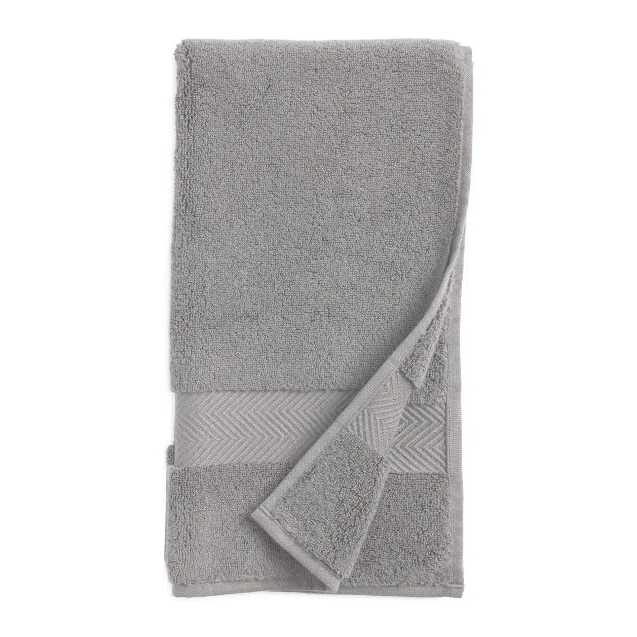72 CM X 34 CM Thick 100 % Cotton Hand Towel Soft Quality Absorbent Towel for Daily Bathroom and Kitchen Use 1 Piece Gray - Image 1