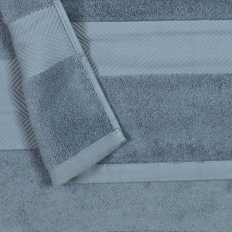 72 CM X 34 CM Thick 100 % Cotton Hand Towel Soft Quality Absorbent Towel for Daily Bathroom and Kitchen Use 1 Piece Blue - Image 4