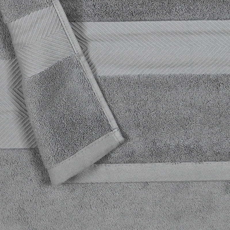 72 CM X 34 CM Thick 100 % Cotton Hand Towel Soft Quality Absorbent Towel for Daily Bathroom and Kitchen Use 1 Piece Gray - Image 4