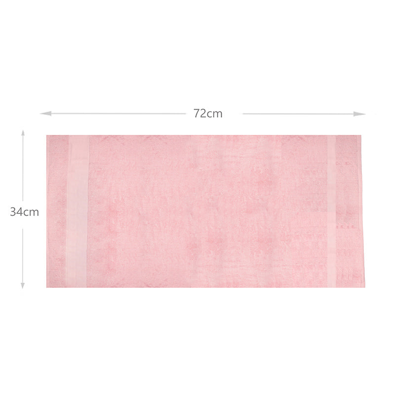 72 CM X 34 CM Thick 100 % Cotton Hand Towel Soft Quality Absorbent Towel for Daily Bathroom and Kitchen Use 1 Piece Pink - Image 3