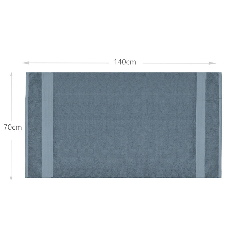140 CM X 70 CM Thick 100 % Cotton Bath Towel Soft Quality Absorbent Towel for Daily Bathroom Use 1 Piece Blue - Image 3