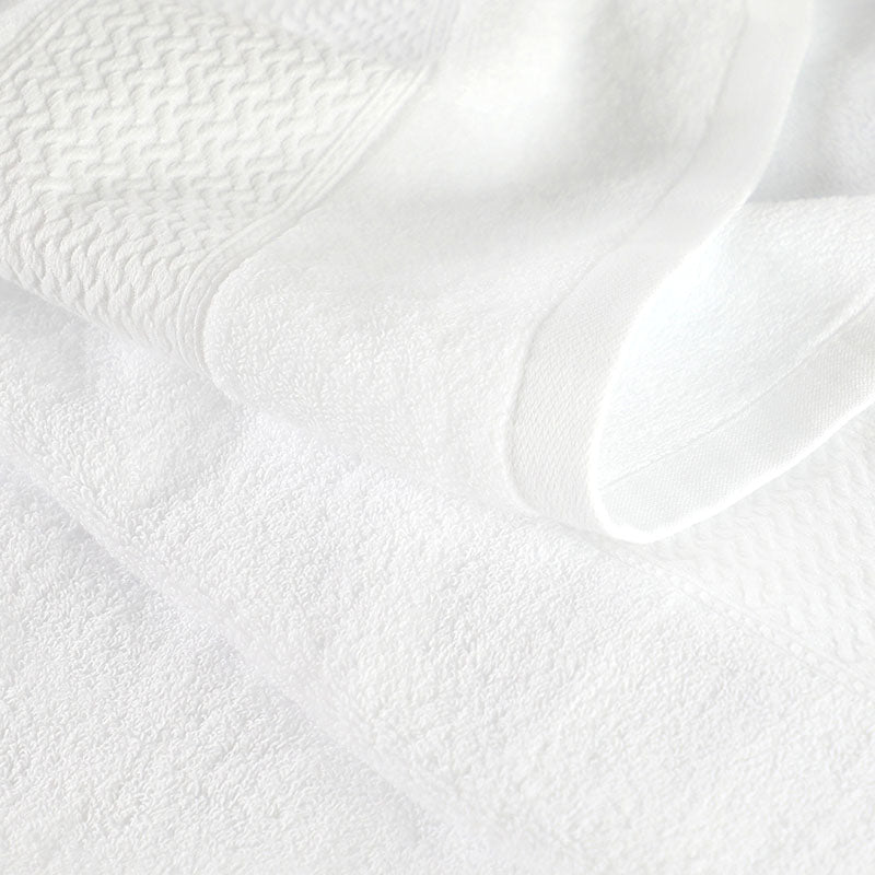 72 CM X 34 CM Thick 100 % Cotton Guest Towel Soft Quality Absorbent Towel for Daily Bathroom and Kitchen Use 1 Piece White - Image 4
