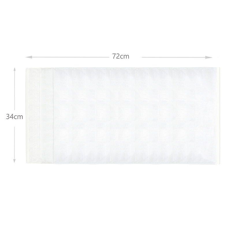 72 CM X 34 CM Thick 100 % Cotton Guest Towel Soft Quality Absorbent Towel for Daily Bathroom and Kitchen Use 1 Piece White - Image 3