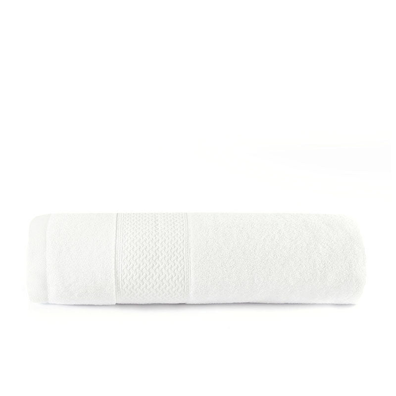 72 CM X 34 CM Thick 100 % Cotton Guest Towel Soft Quality Absorbent Towel for Daily Bathroom and Kitchen Use 1 Piece White - Image 1