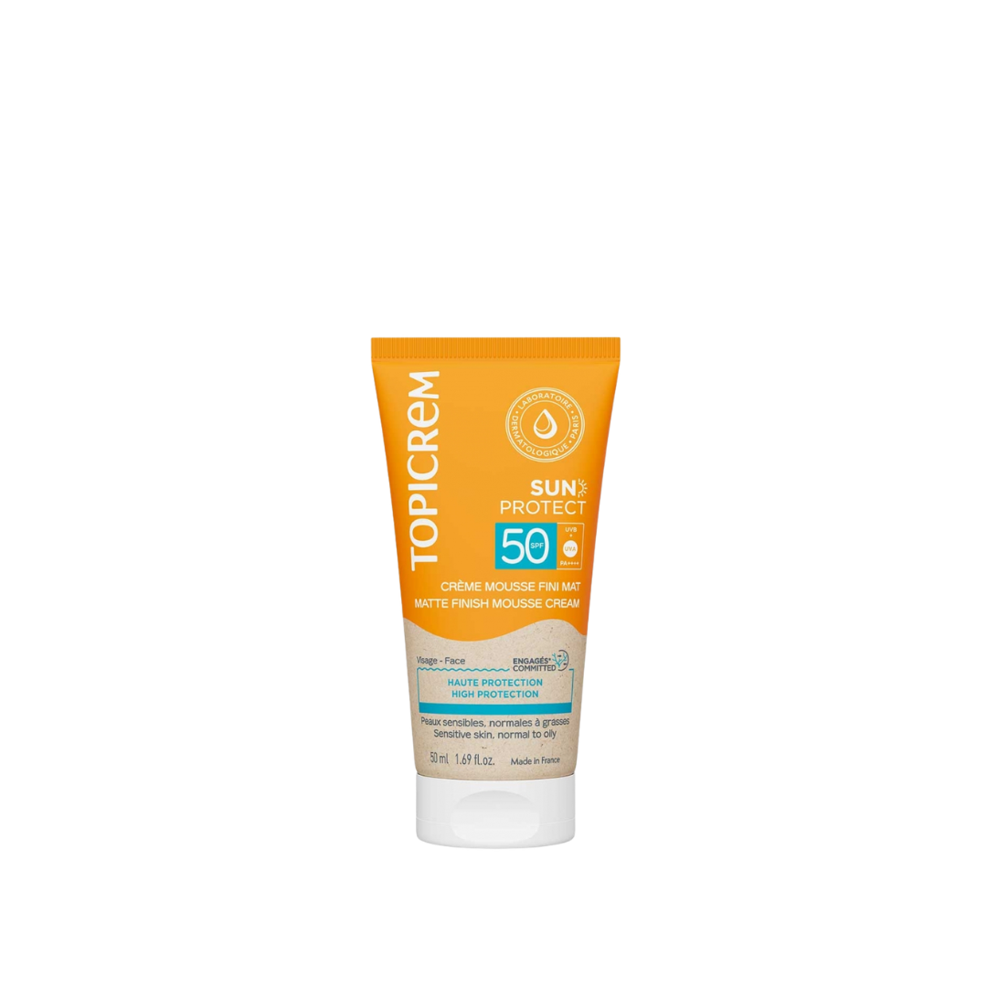 Topicrem Sun Protect Matte Finish Mousse Cream Spf50 Sunscreen