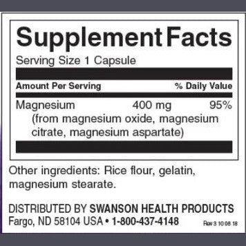 Swanson Premium, Triple Magnesium Complex, 30 Servings
