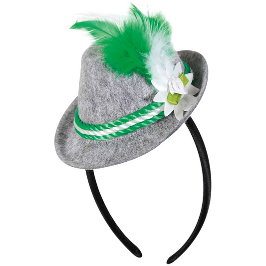 Fritz Fries & Soehne Gmbh & Co Girl's  Grey/Green Haiwin Party Fancy Dress Accessory German Bavarian Ladies Mini Oktoberfest Hat on Headband | Peppa Pig  in Lebanon