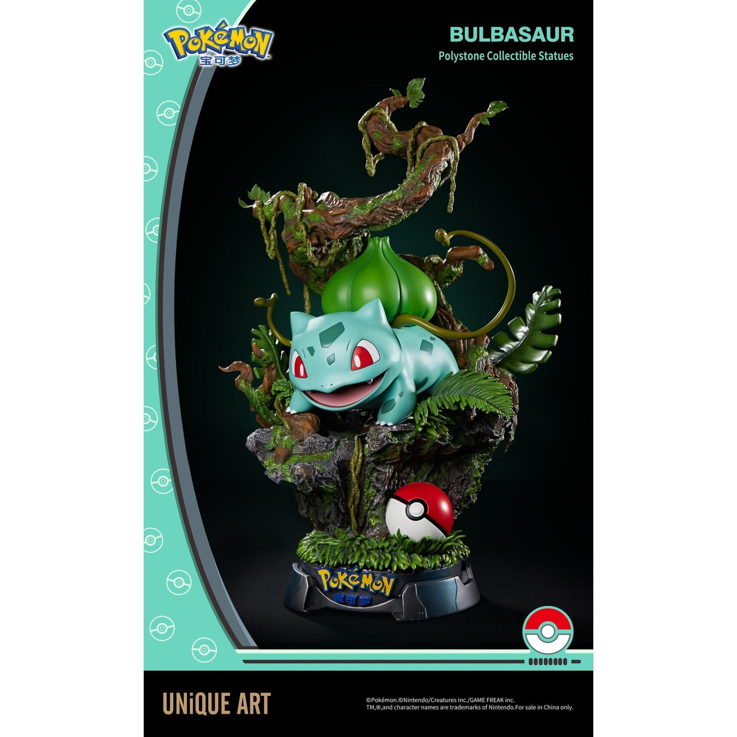 Pokemon : Bulbasaur Premium Statue By UNiQUE ART - Medaid International