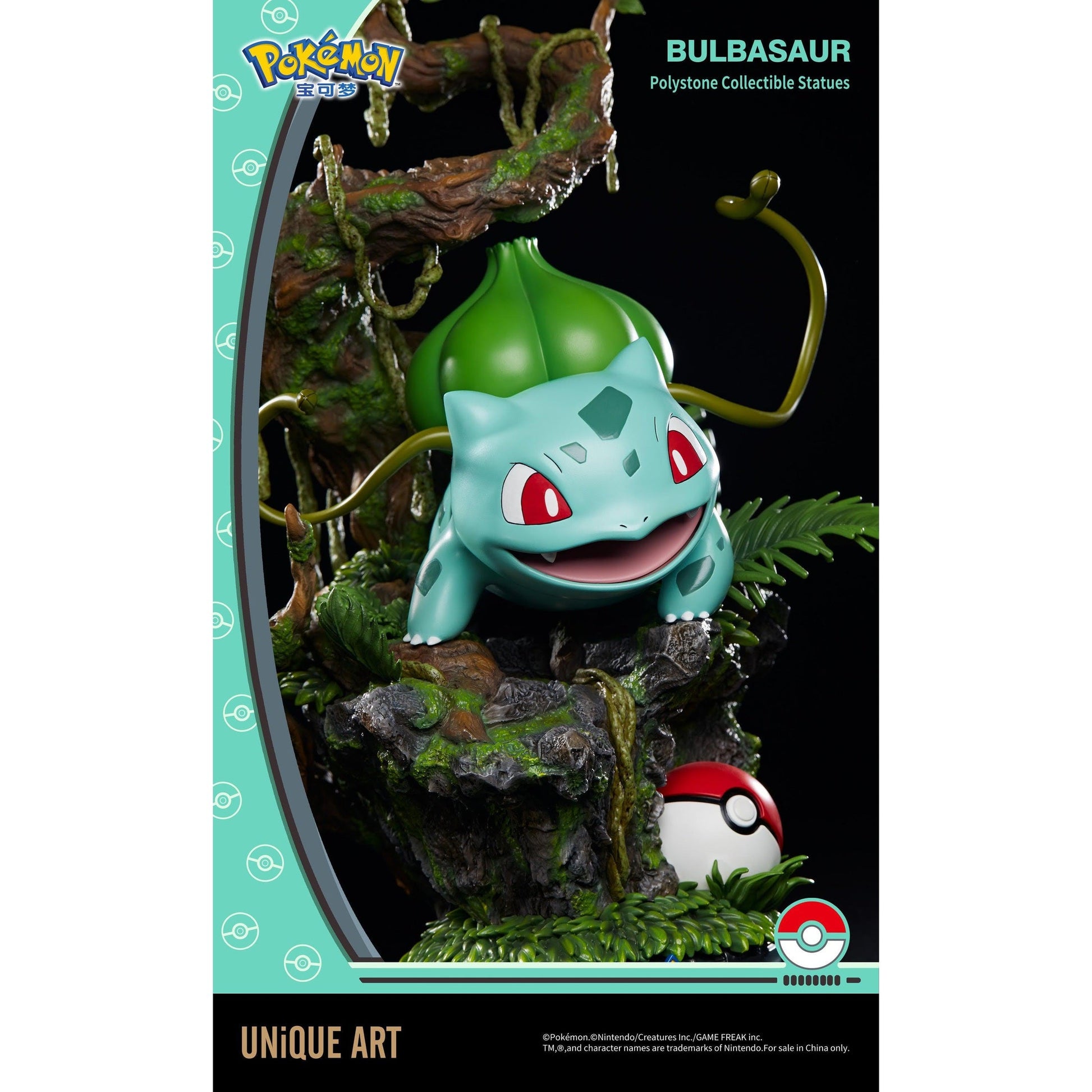Pokemon : Bulbasaur Premium Statue By UNiQUE ART - Medaid International