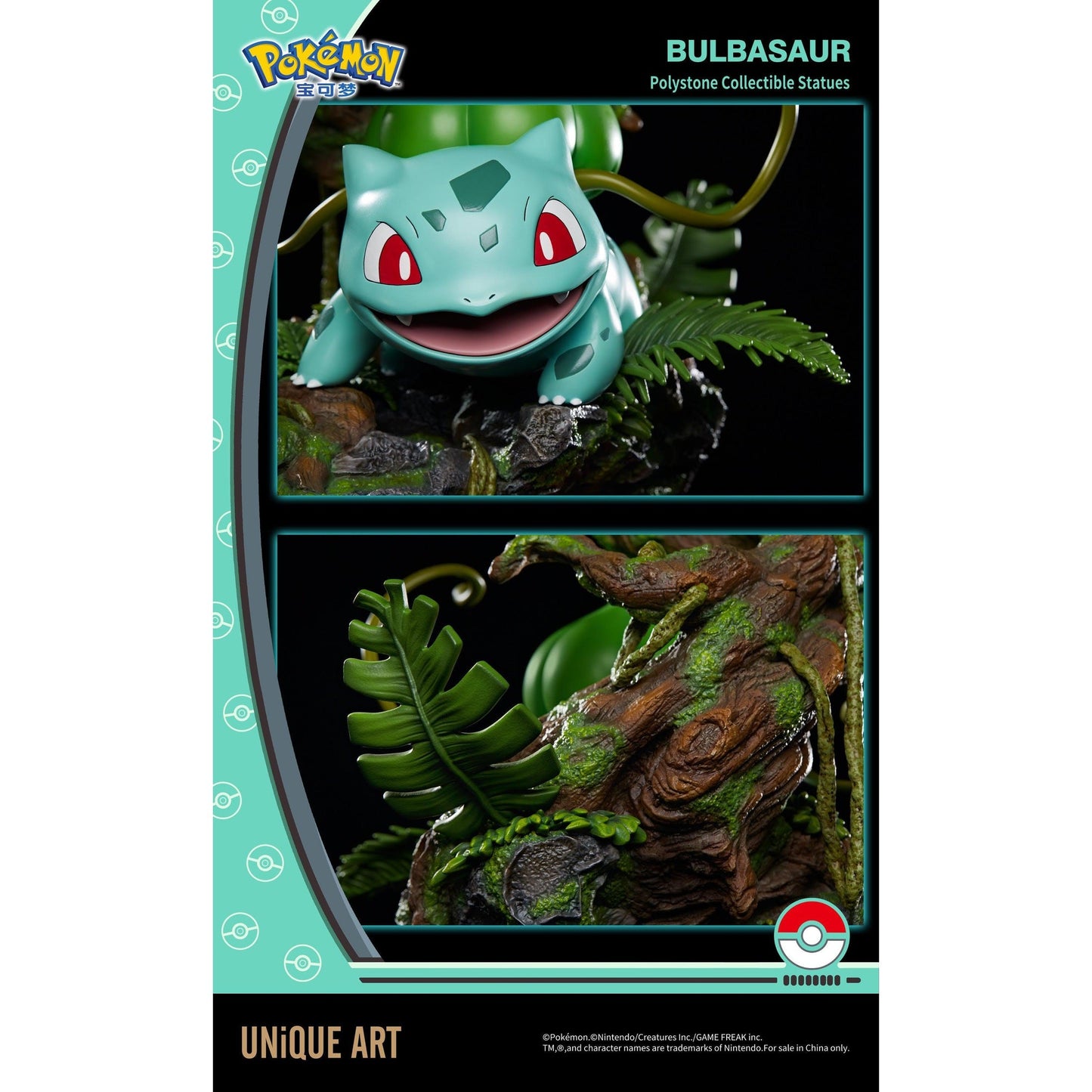 Pokemon : Bulbasaur Premium Statue By UNiQUE ART - Medaid International