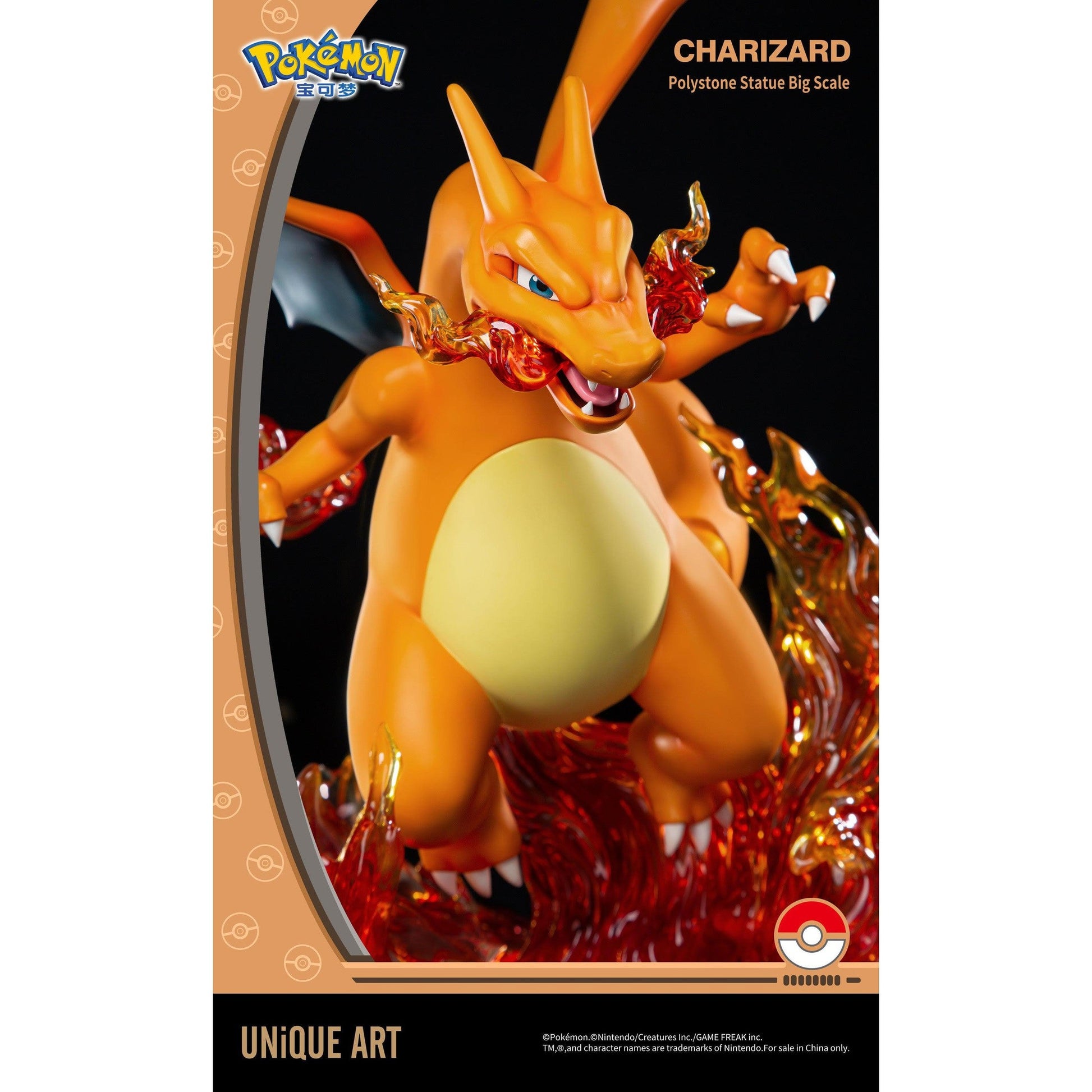 Pokemon CHARIZARD BIG SCALE STATUE By UNiQUE ART - Medaid International