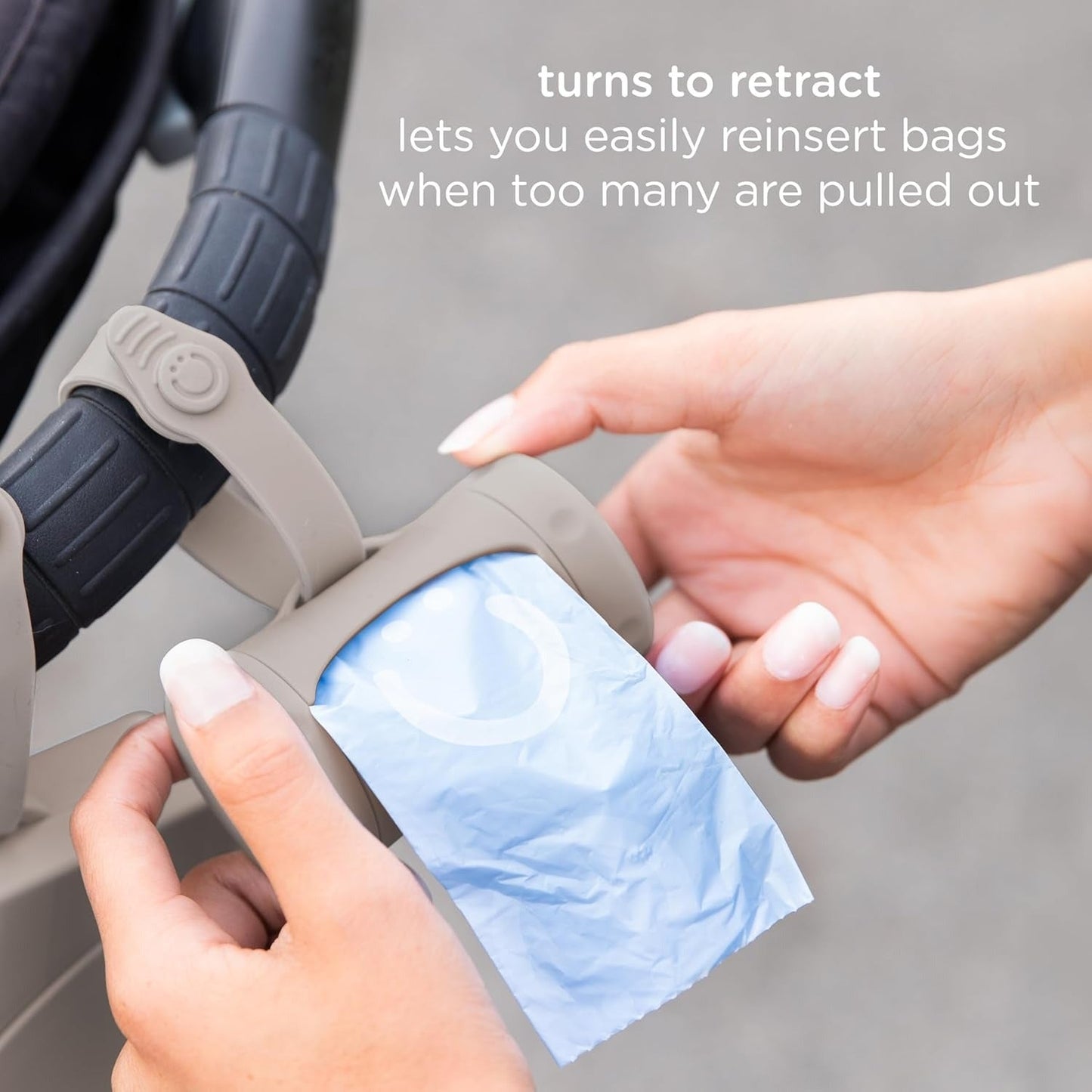 Retractable On-the-Go Bag Dispenser