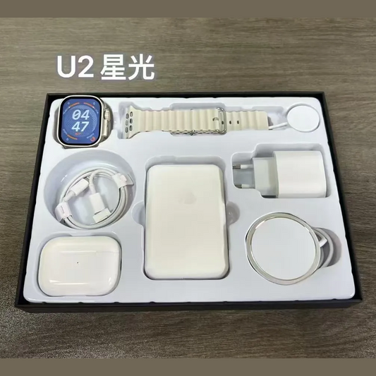 Pods PRO2 Smartwatch Earphone Magsafe Charger Gift Pack 20W Kit   Gift Pack (Watch + Audio + Charging Set)