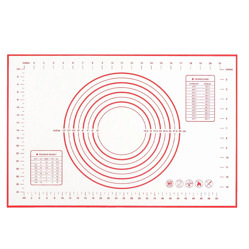 Non-Stick Non-Slip Silicone Dough Mat Perfect Dough Straightening Mat with Reusable Scales - Medaid International