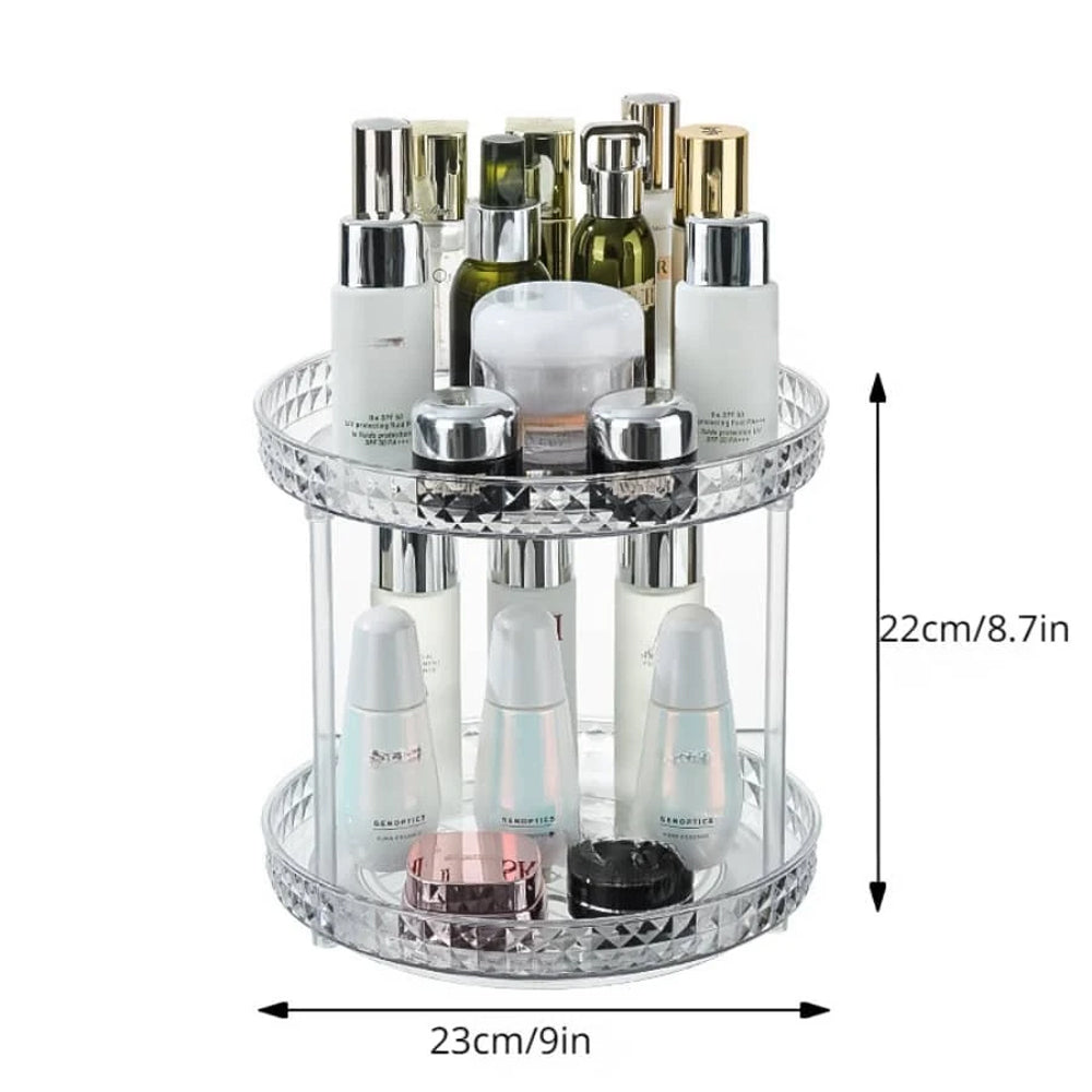 (net) Cosmetics Rotary Storage Shelf Box 2 Layers