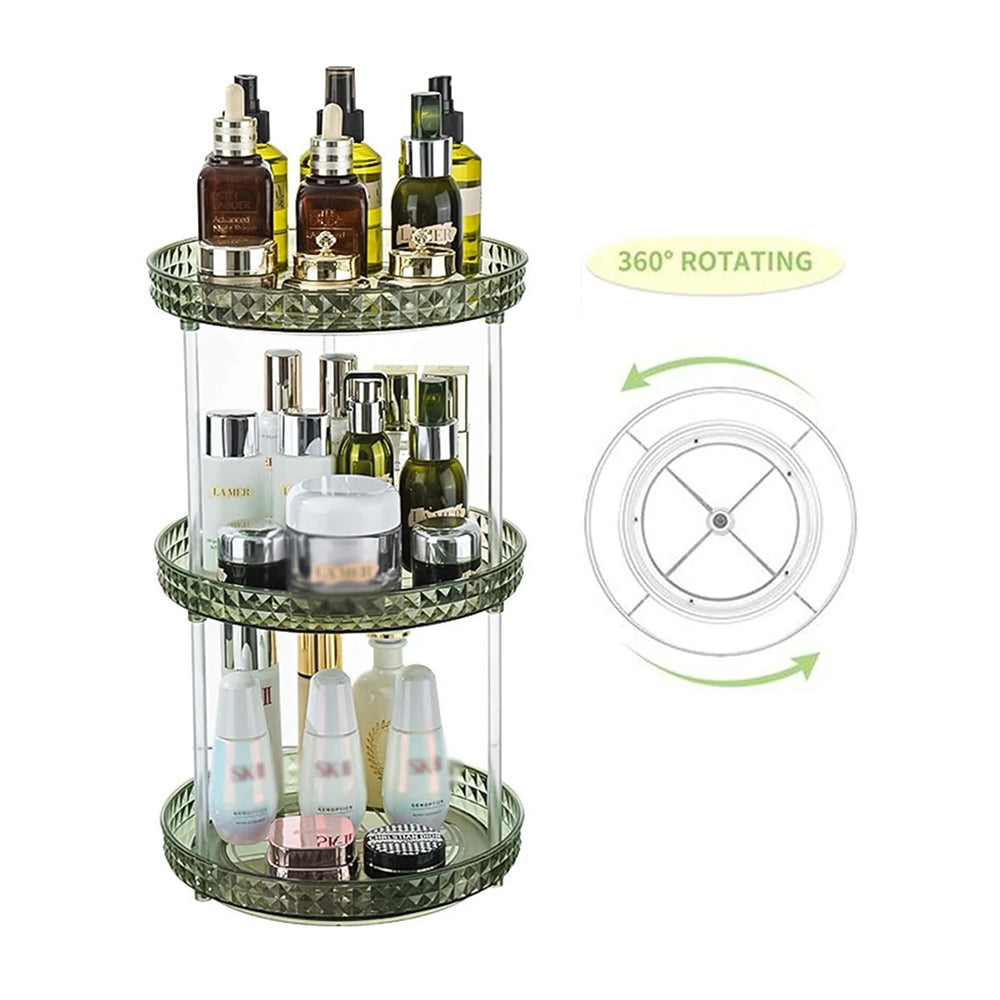 (net) Cosmetics Rotary Storage Shelf Box 3 Layers