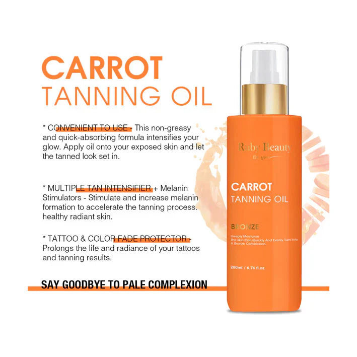 Ruby beauty carrot tanning oil 200ml RB-178