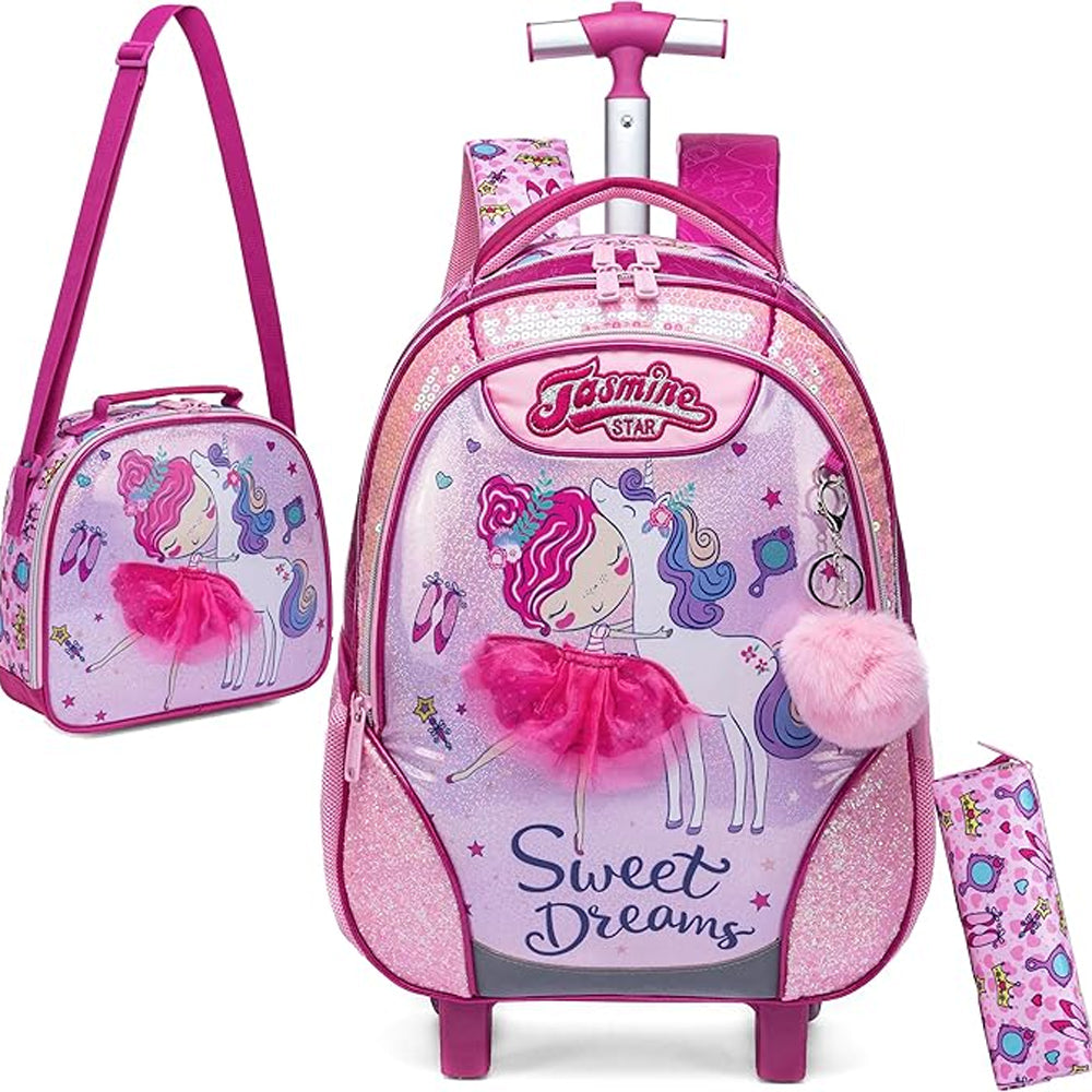 (NET) Meetbelify Sweet Dreams Kids Rolling Backpack 3 Pcs Lebanon