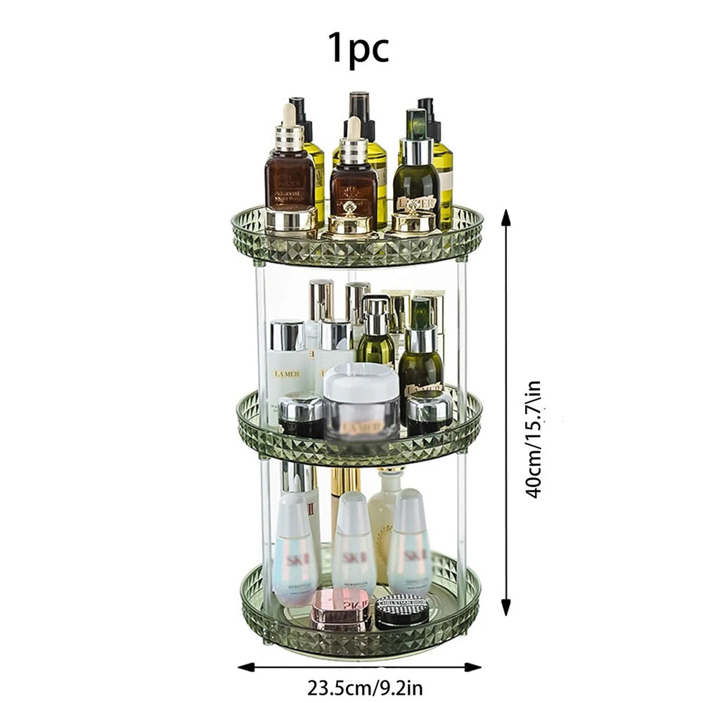 (net) Cosmetics Rotary Storage Shelf Box 3 Layers