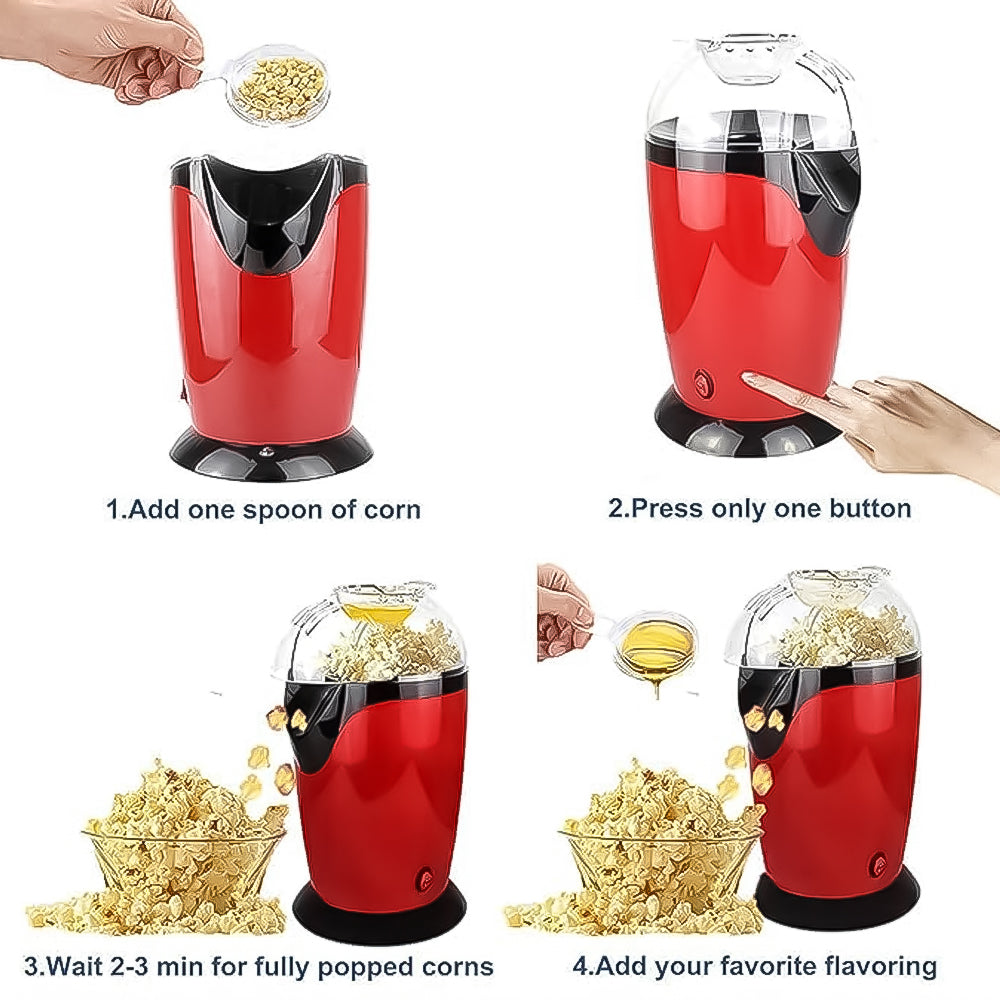 (Net) Electric Mini Popcorn Machine Oil-Free
