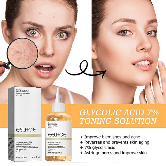 (NET)  EELHOE Glycolic Acid Toner, Face Moisturizer Toner, Glycolic Acid Toning Solution