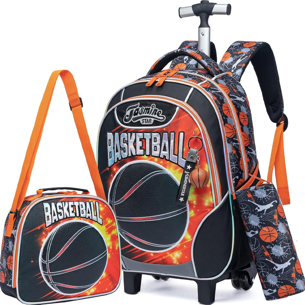 (NET) Meetbelify Basketball Kids Rolling Backpack 3 Pcs Lebanon