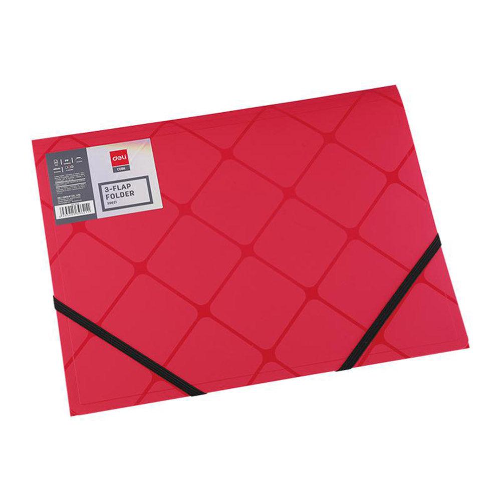 Deli E39621 3-Flap Elastic Folder A4