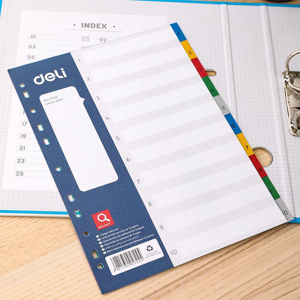 Deli E5724A Dividers 10 Sheets - A4
