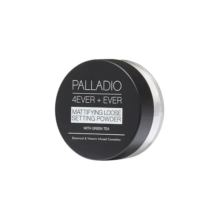 Palladio 4ever+ever mattifying loose setting powder with green tea