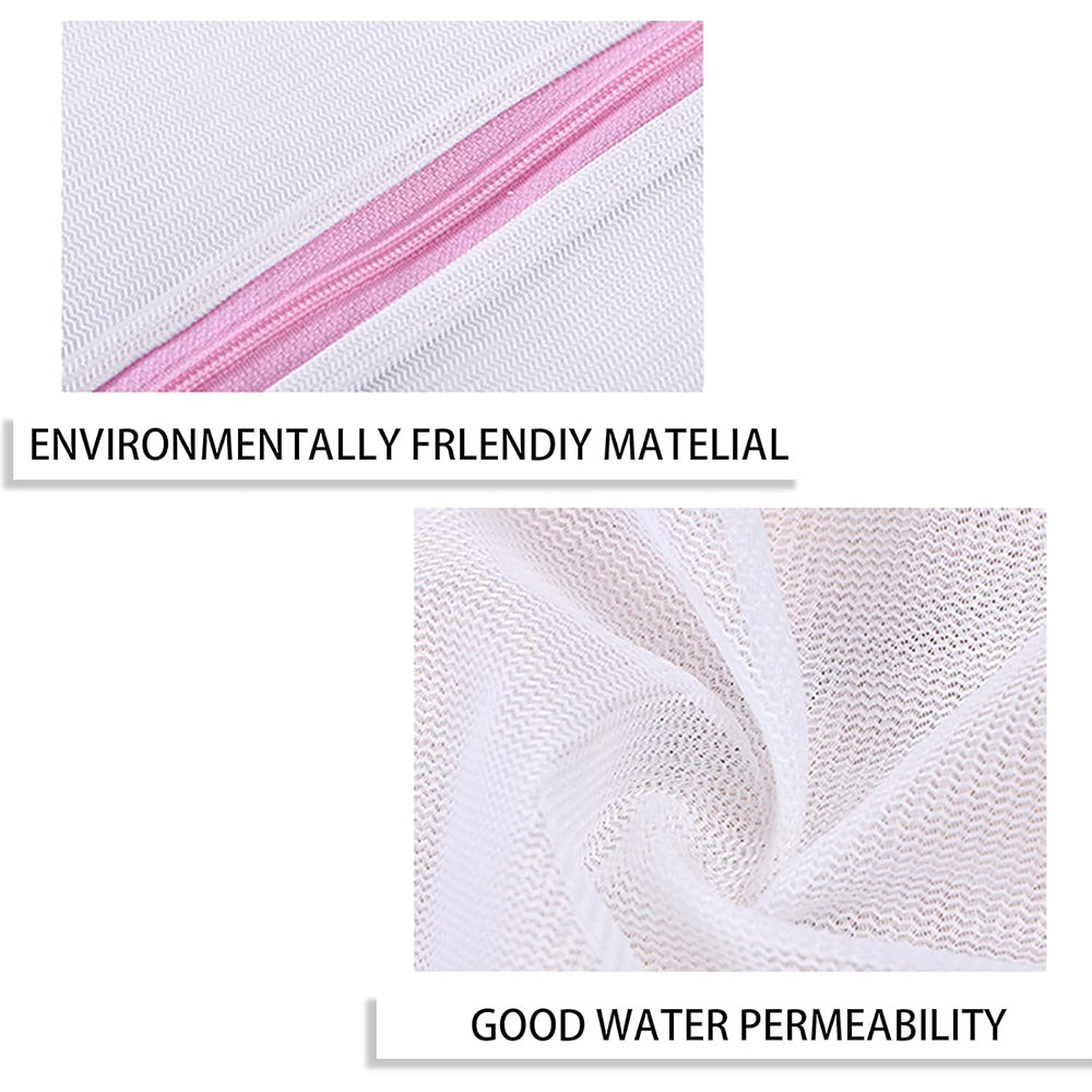 (net) Laundry Bags Premium Durable White Zippered Polyester