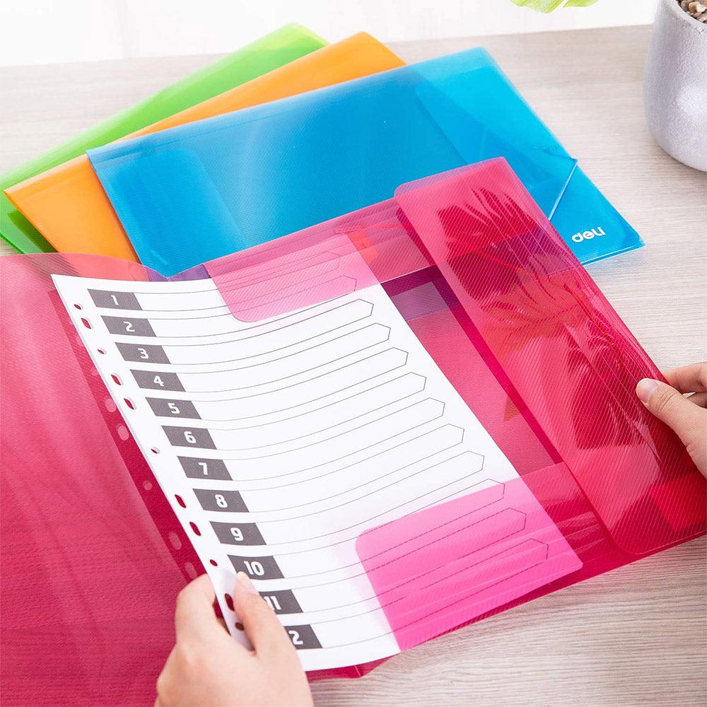 Deli E39504 3-Flap Elastic Folder A4