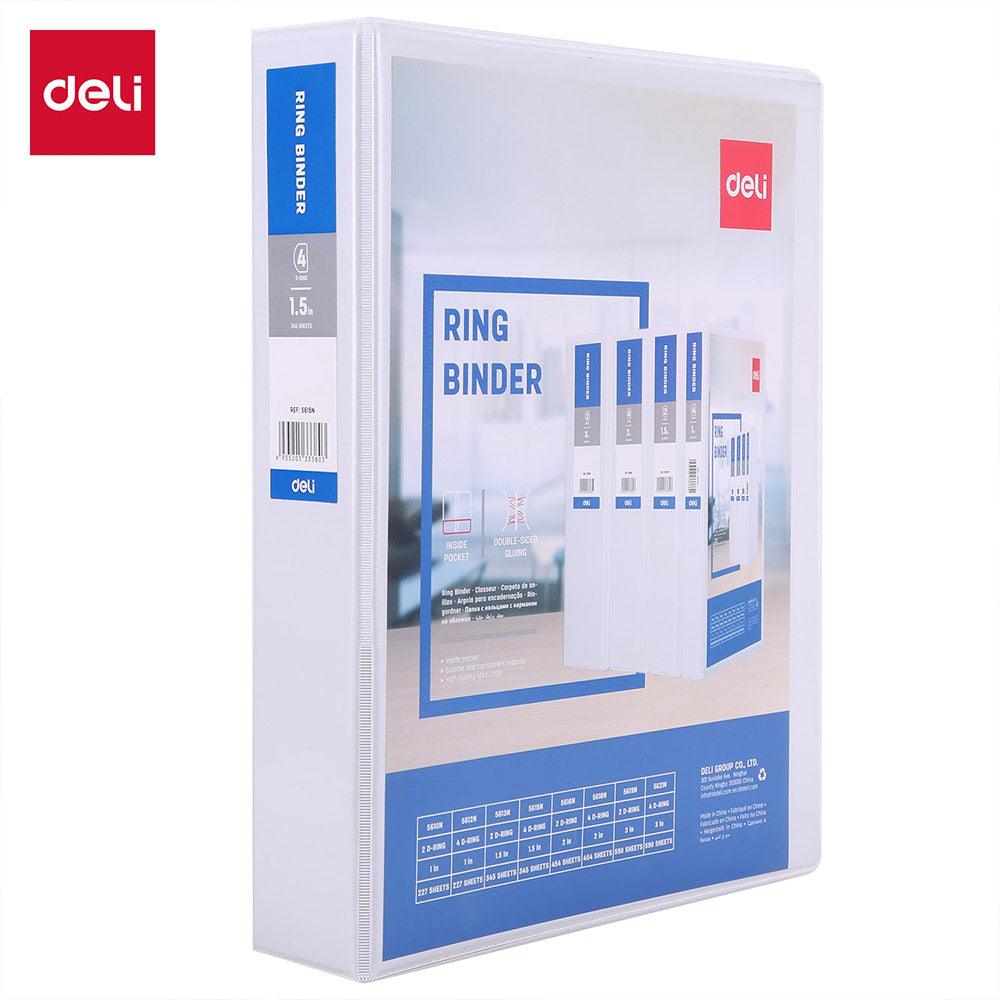 DELI E5615N Ring Binder 1.5Inch 4-Holes D-Rings  - A4