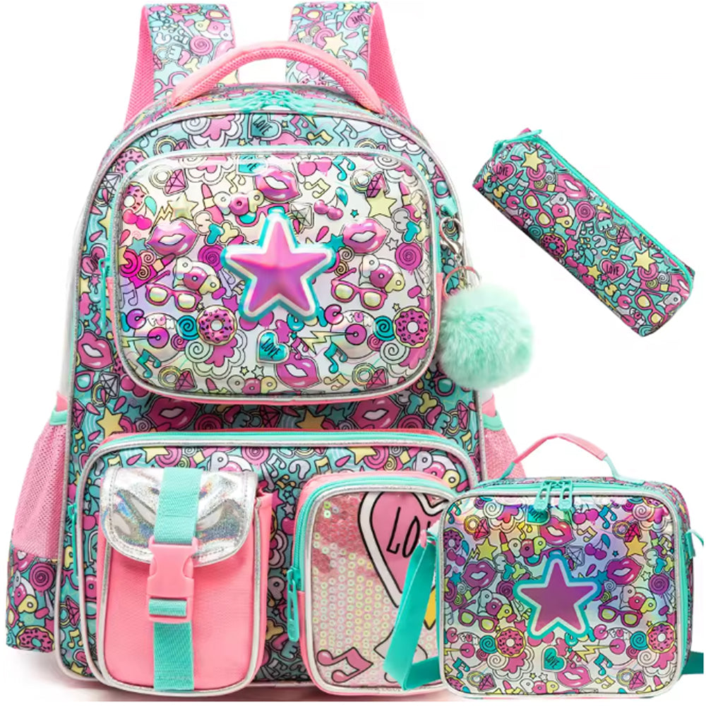 (NET) Meetbelify Star School Backpack Set Of 3 Pcs Lebanon