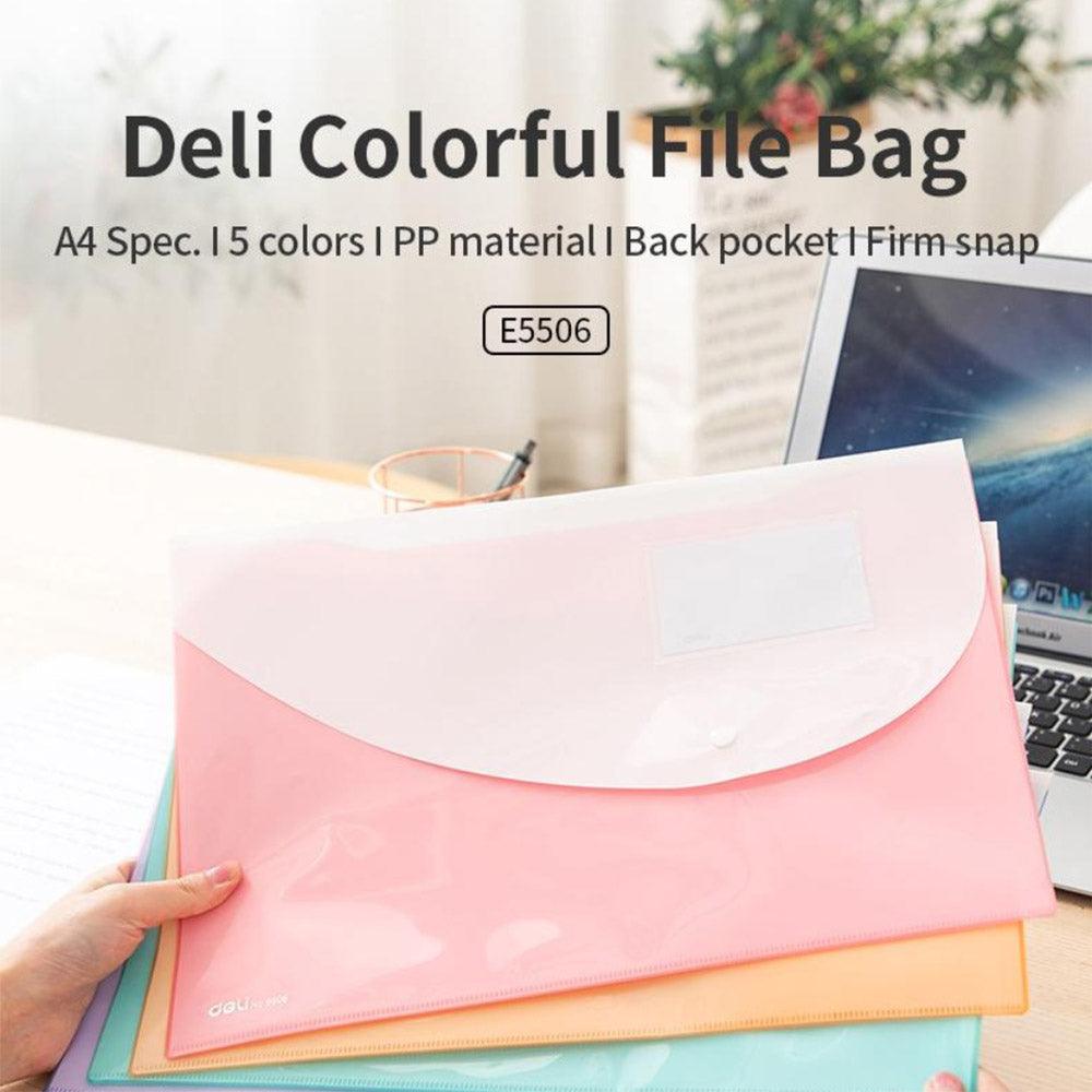 DELI E5506 File Bag Snap FC