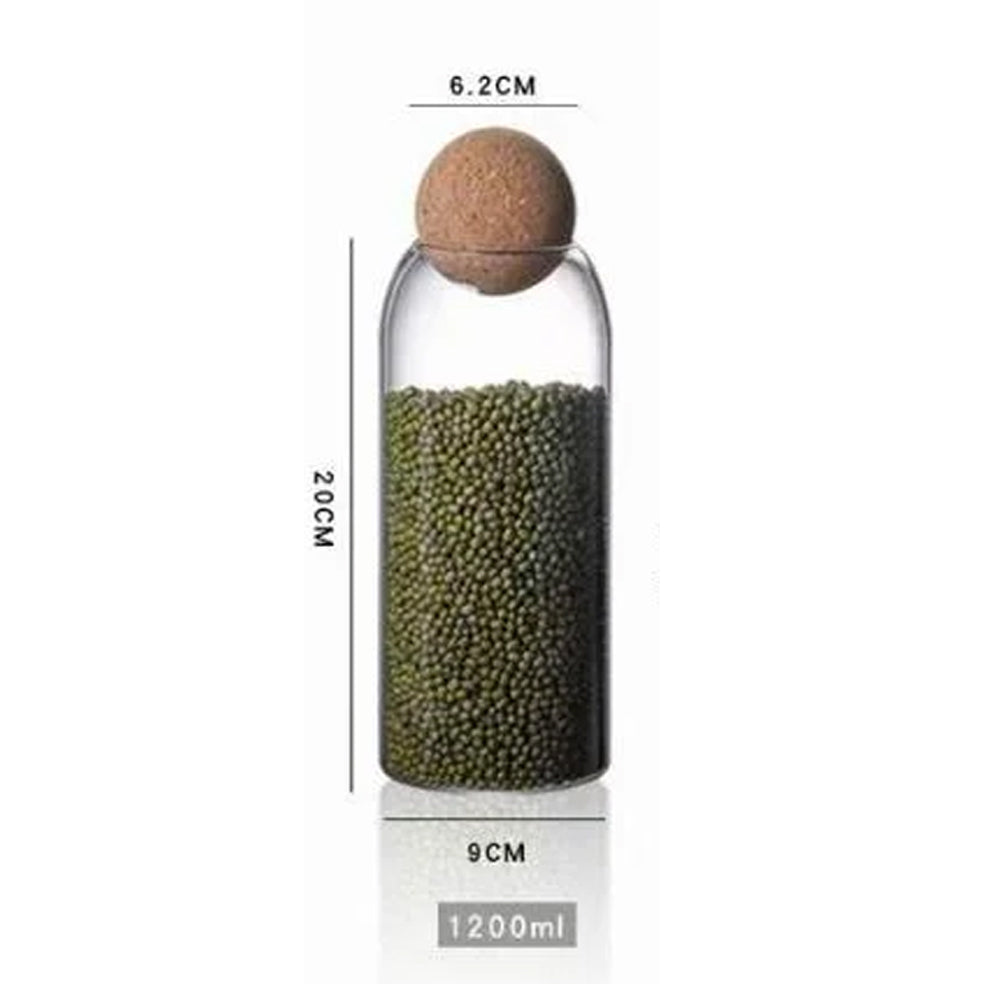 (Net) Kitchen Storage Jar With Lid 1200ml