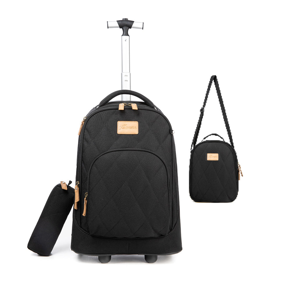 (NET) Black Backpack Trolley Bag 3 Pcs Lebanon