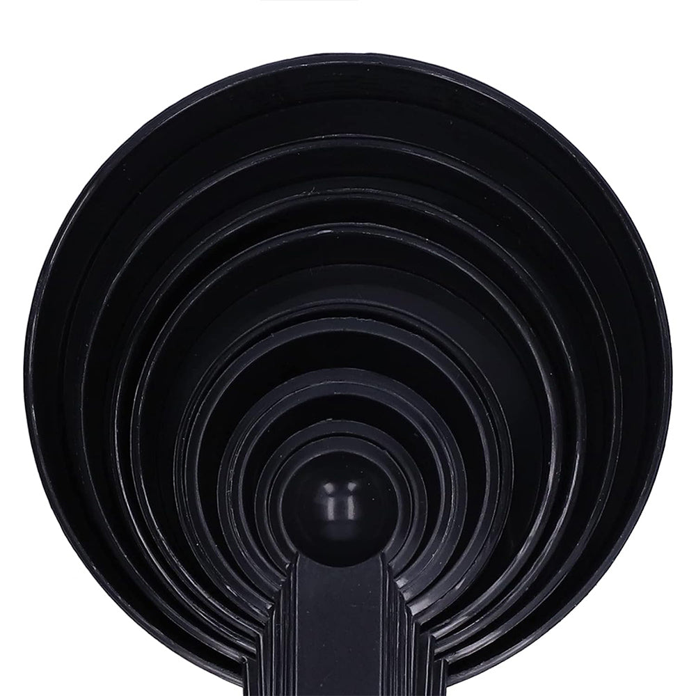(net) Black Plastic Measuring Spoon 10 Pcs