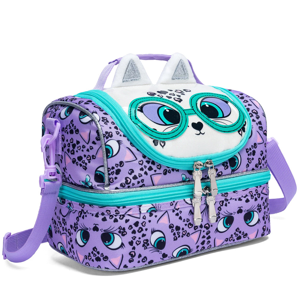 (NET) Cartoon Purple Kids Lunch Bag Insulated Bento Lebanon