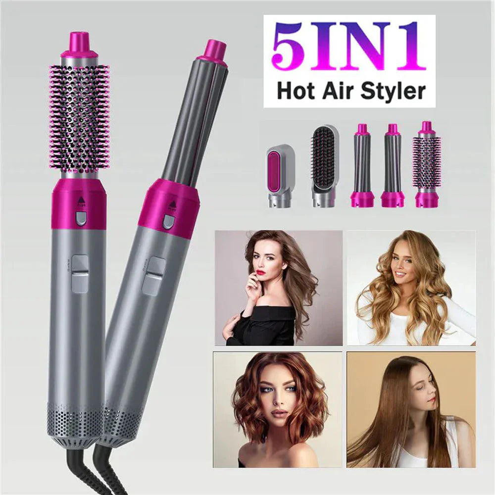 5 in 1 Hot Air Styler Hair Straightener Dryer Comb Multifunctional Styling Tool For Curly Hair Machine For Straightening Curling Drying Combing Scalp Massage Styling Small Box Lebanon