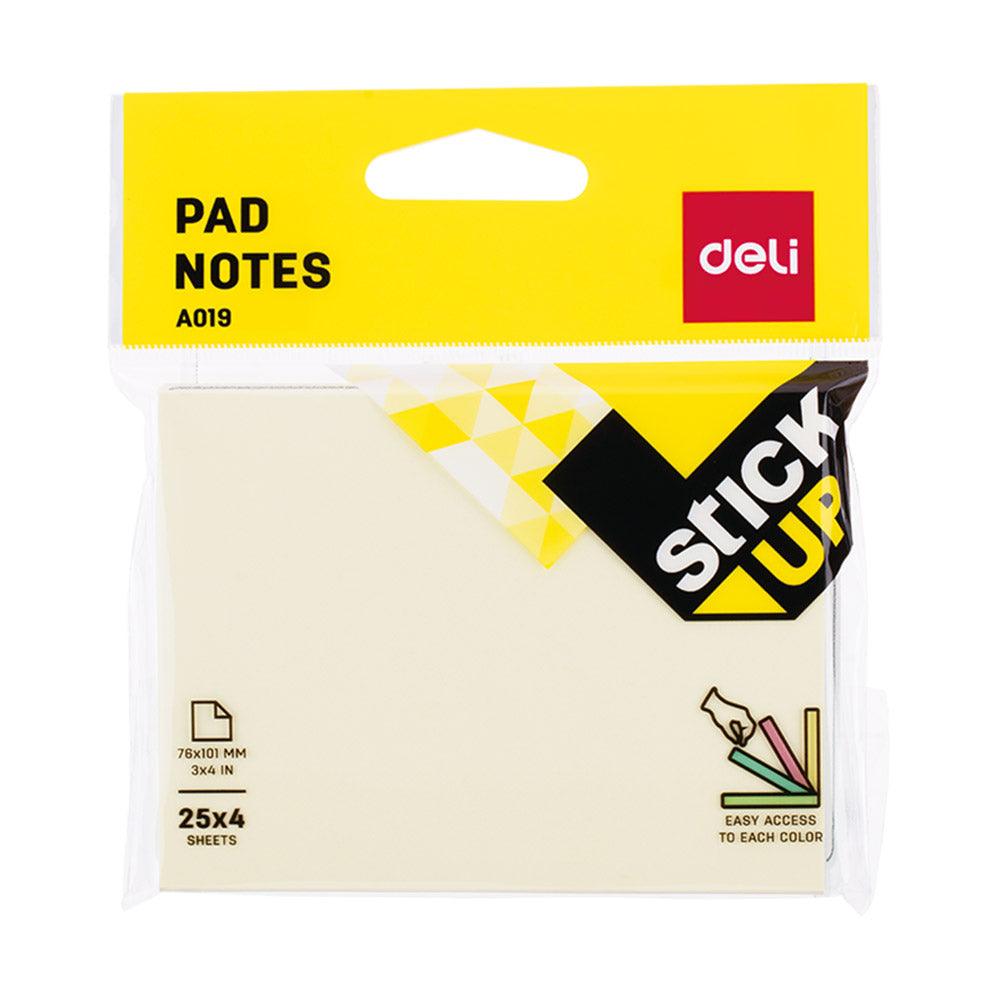 Deli EA01902 Sticky Notes 76×101 mm 100 sheets 4 colors