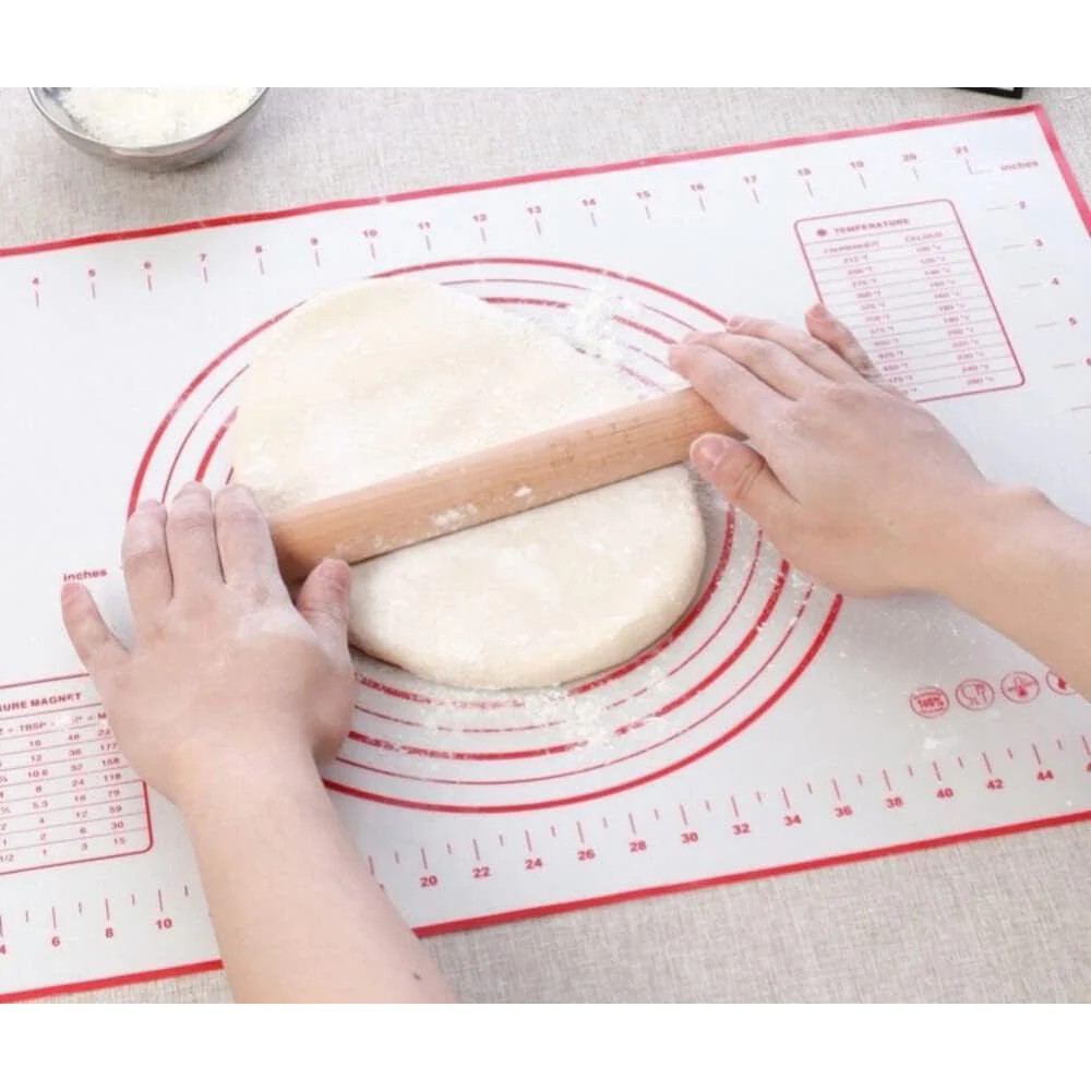 Non-Stick Non-Slip Silicone Dough Mat Perfect Dough Straightening Mat with Reusable Scales - Medaid International
