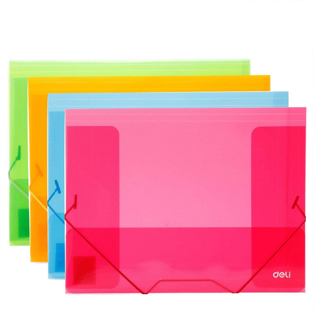 Deli E39504 3-Flap Elastic Folder A4
