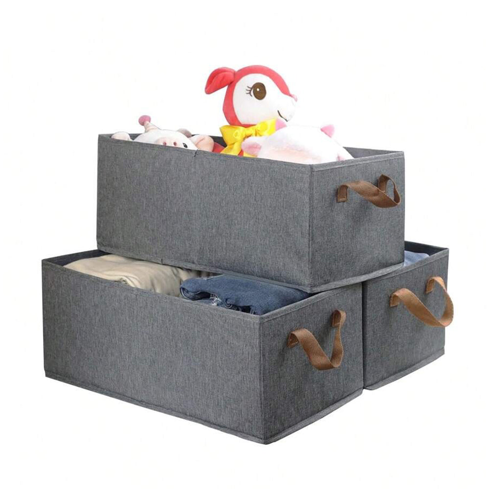 (Net) Cationic Steel Frame Storage Box, Foldable Portable Cloth Clothes Organizer Basket 40x28x18 cm