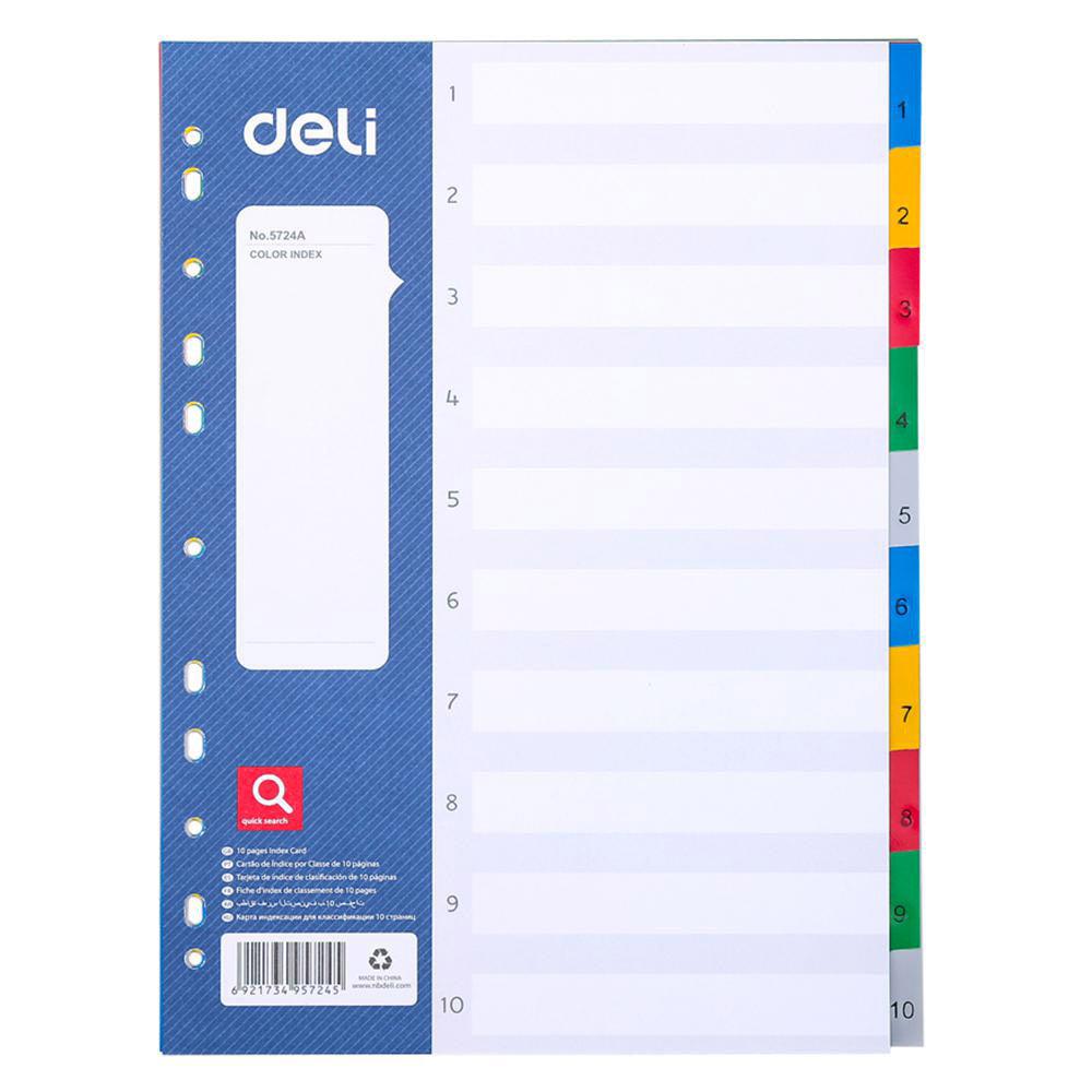 Deli E5724A Dividers 10 Sheets - A4