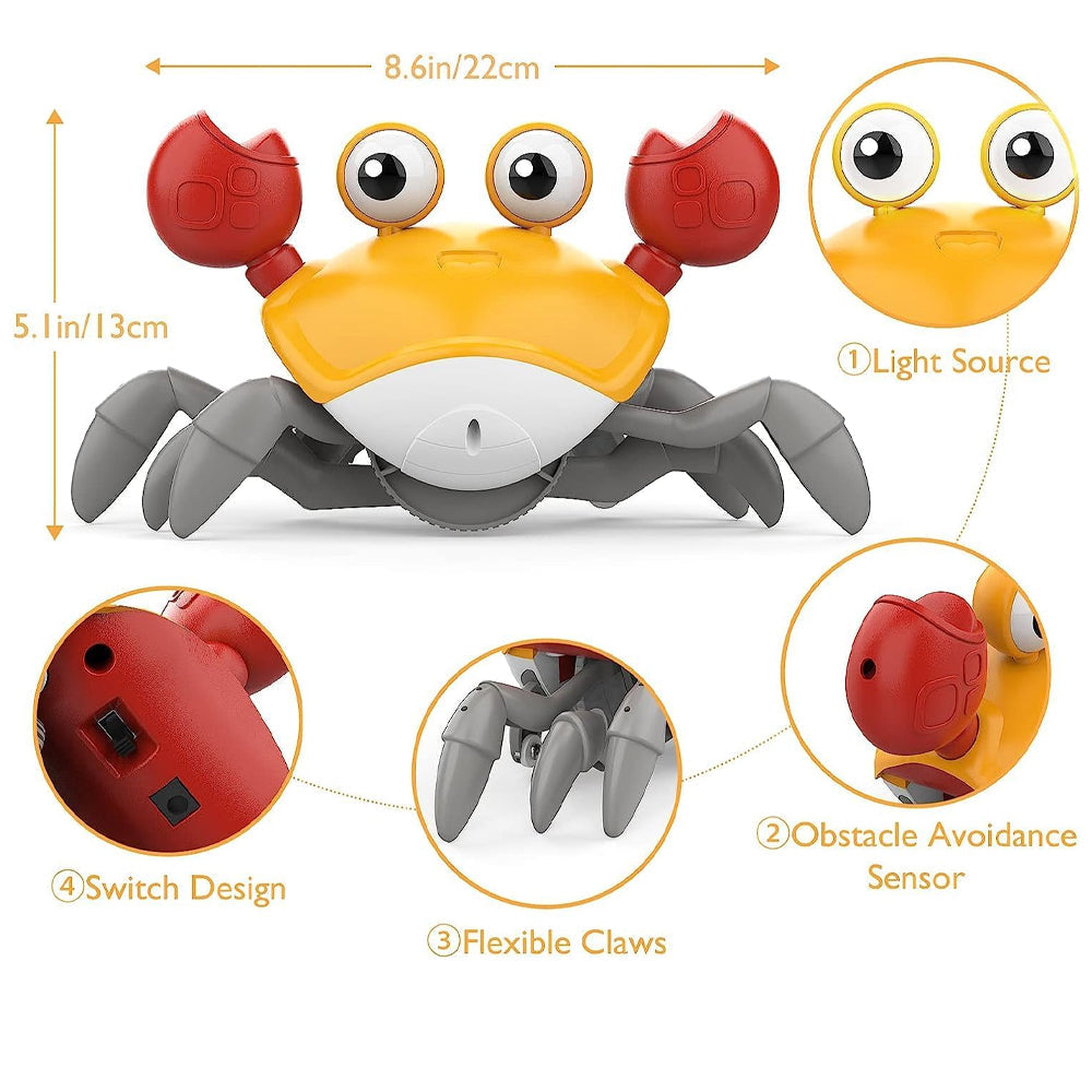 Musical Crawling Crab Baby Toy Rechargable Walking Crab Toy With LED Lebanon
