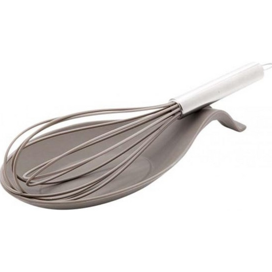 Silicone Stainless Steel Balloon Whisk with Grey Holder