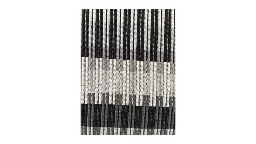 Set of 2 Table Placement Grey, White Black Striped Design - 33x45cm