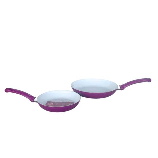 Set of 2 Ballarini Ceramic Pans Pink – 20 & 26 cm