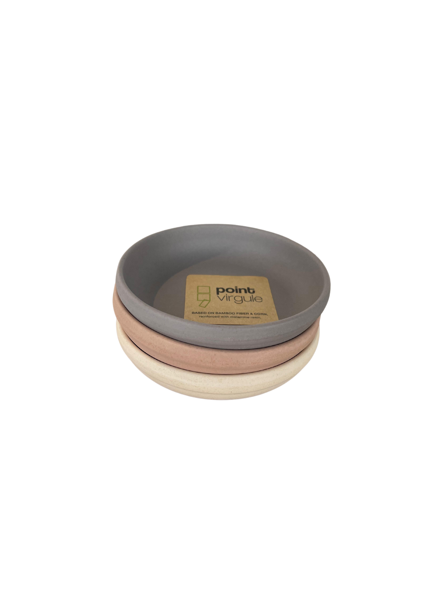 Point-Virgule Small Round Bamboo Fiber Dish Blush – 9.2x2cm